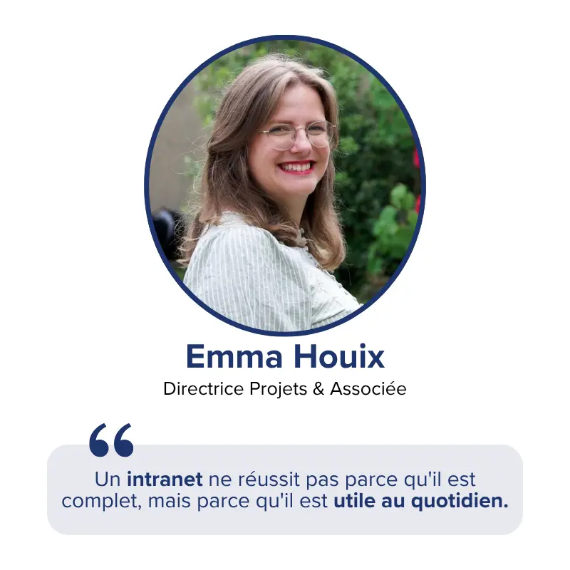 Emma Houix, Directrice Projets et Associée chez Lively Software, partage son expertise sur la réussite des projets intranet en mairie.